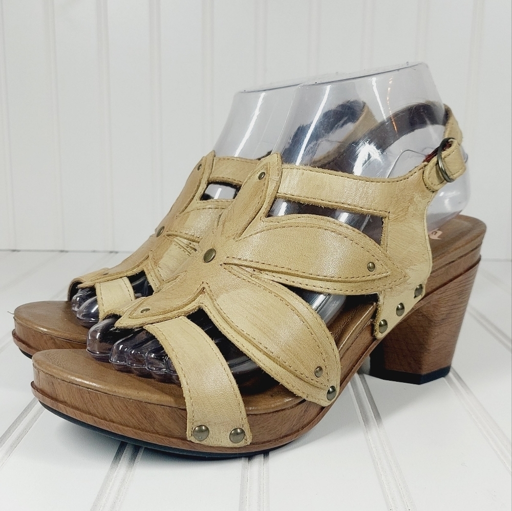 NEW Dansko Women's Nina Tan Leather Strappy Heel Sandal D638